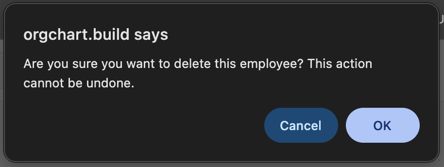 Delete Confirmation