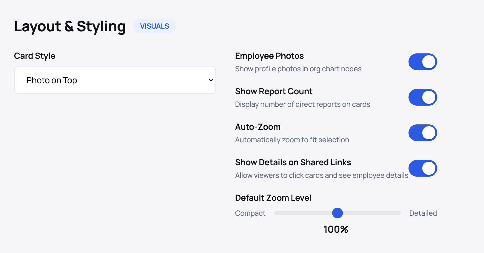 Layout Settings